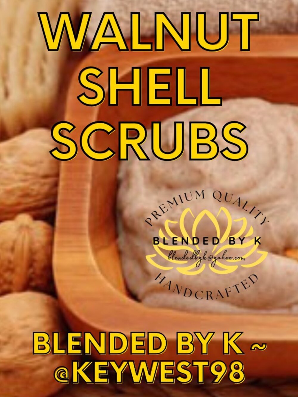 Walnut Shell Scrubs by Blended by K ~ 8 oz